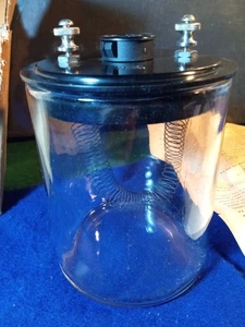 Antiguo tarro de vidrio Welch cable de herida eléctrico Frankenstein experimento de laboratorio nuevo de Lote Antiguo - Imagen 1 de 5