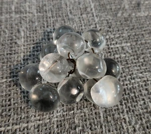 13 Vintage Klarglas Schaft 1/2" Knöpfe Kugel runde Form - Bild 1 von 6