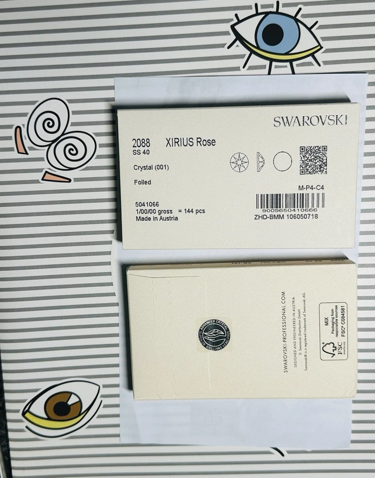 Swarovski 2088 S40  Flatback Foiled Rhinestones Factory Pack Clear CRYSTAL AB F - Image 1 of 1