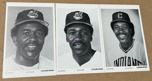 3 Different JOE CARTER , Cleveland Indians White Border Photo Cards - Picture 1 of 1