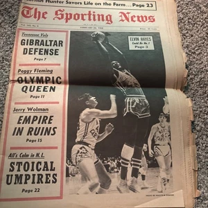 FEBRUARY 24,1968-THE SPORTING NEWS-ELVIN HAYES OF THE HOUSTON COUGARS - Picture 1 of 8