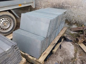 Natural slate Brazilian grey greens 500mm x 250mm - Picture 1 of 2