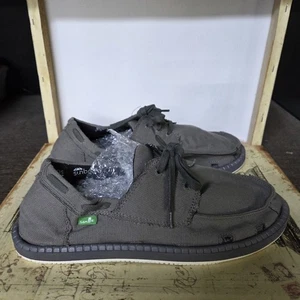 Herren Sanuk Grau Größe 11 Herren Vagabond Freizeit Slipper Schnürschuhe/Atmungsaktiv  - Bild 1 von 18