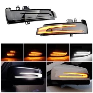 Smoke Sequential LED Side Light Turn Mirror Whtie Amber For Signal Mercedes Benz - Picture 1 of 16