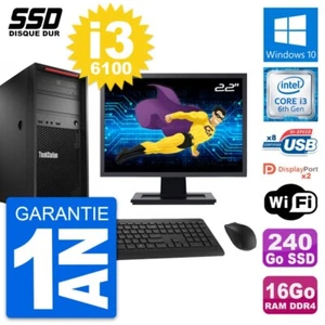 PC tour LENOVO P310 MT Bildschirm 22 " Core i3-6100 RAM 16Go SSD 240Go Windows - Bild 1 von 8