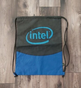 Intel Inside - Drawstring Backpack Cinch Bag - Sportrucksack - Schwarz/Royalblau - Bild 1 von 2