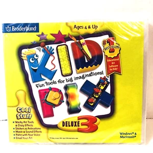Broderbund Kid Pix Deluxe 3 CD ROM 2003 Art Tools Stickers Animations Music NEW - Picture 1 of 16