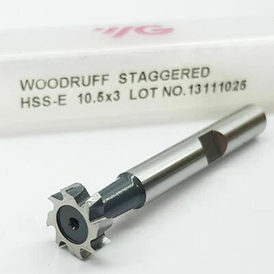 YG-1 8 Flute Woodruff Cutter Staggered Teeth Steam Homo HSS-E 10.5x3mm 13111025 - Picture 1 of 10