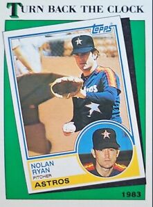 1988 Topps Nolan Ryan TURN BACK THE  CLOCK card #661