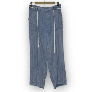 Jane and Delancey Wide Leg Pants Blue Chambray Lyocell Boho Women’s Size Small - Picture 1 of 8