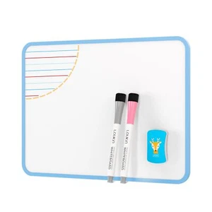 Small Dry Erase Lapboard 9 x 12 Inch Double Sided Ruled/Plain Seamless Frame ... - Picture 1 of 8