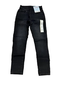 Girls' Mid-Rise Pull-On Jeggings - Cat & Jack Black 5 - Picture 1 of 2