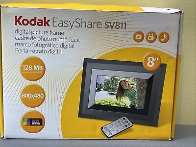 Kodak EasyShare SV811 8  Digital Picture Frame Remote 128mb 800x480p Plug & Play • 25.99$