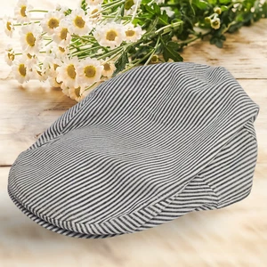 Vintage Stetson Golf Spring Car Classic grau gestreift Driving Cap Mütze Größe XL - Bild 1 von 10