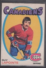 1971-72 Guy Lapointe O-Pee-Chee Hockey Montreal Canadiens