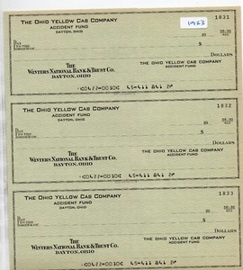 Cheque USA (CH1953) unused - 19xx - Winters Nat Bank & Trust Co. Dayton Ohio x 3 - Picture 1 of 1