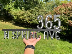 Modern House Numbers Sign Floating Address Plaque - Picture 1 of 8