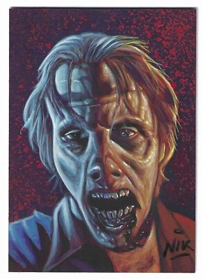 PSC PERSONAL SKETCH CARD BY NICK NEOCLEOUS Walking Dead Style Zombie Version 5 - Image 1 of 2