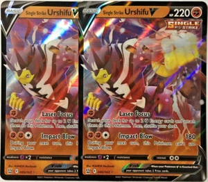 POKEMON 2X SINGLE STRIKE URSHIFU V 085/163 ESTILOS DE BATALLA ULTRA RARO CASI COMO NUEVO - Imagen 1 de 1