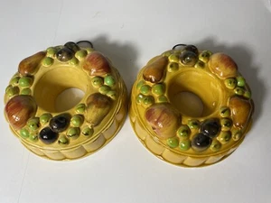 Vintage um 1960 Faux Jello Formen Wandbehang unser eigener Import 2er Set - Bild 1 von 3