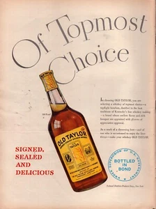 1947 OLD TAYLOR Whisky di altissima scelta! FIRMATO, SIGILLATO E DELIZIOSO! - Foto 1 di 1