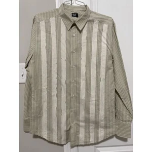 Dolce & Gabbana Buffalo Tribe Men's Cream and Green Shirt 16.5 42 Vintage - Picture 1 of 8