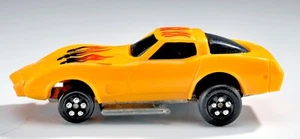 1980 Kidco Corvette Coupe Yellow With Flames Muscle Diecast Key Car - Picture 1 of 5