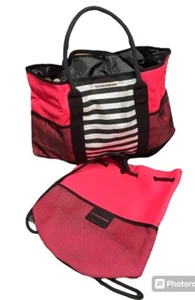 2 PIECE VICTORIA SECRET ISLAND GETAWAY LG CANVAS TOTE + NEOPRENE BAG NEW - Picture 1 of 10