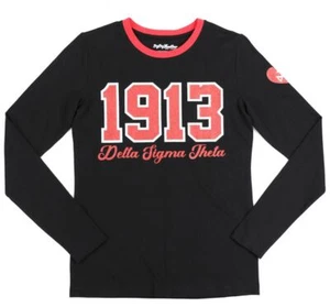 Delta Sigma Theta M4 Long Sleeve Tee Black - Picture 1 of 3