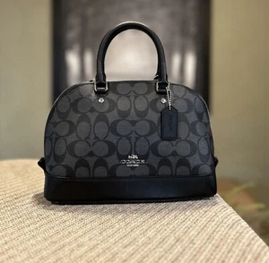 coach mini sierra satchel black signature - Picture 1 of 5