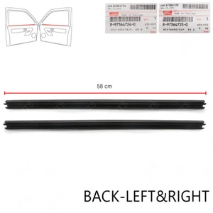 Fits Isuzu D-Max Hi-Lander 2003 08 10 Rear Lh+Rh Inner Weatherstrip Door Belt - Picture 1 of 9