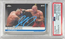 Georges St-Pierre autographed signed 2019 Topps Chrome card UFC PSA Encapsulated