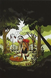 Postcard Vera Brosgol Cover Illustration for "Be Prepared" 2018 Scouts MINT - Picture 1 of 1