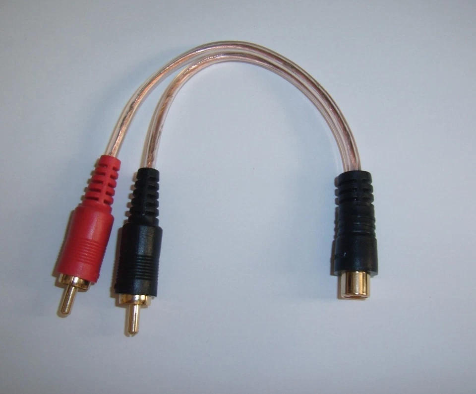 Adaptador Metra RCAY1 Dorado RCA Y Cable de Audio Interconnet Amplificador Cable 2 Macho 1 Hembra Foto 1 de 1