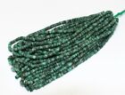 Aaa Natural Green Emerald Smooth Heishi Beads 5-6Mm 16 Inch Strand Loose Beads