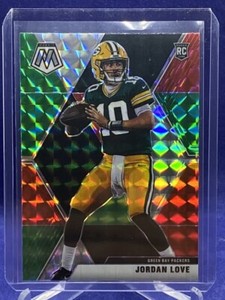 2020 Panini Mosaic Choice Jordan Love 211 Red Green RC Prizm Green Bay Packers