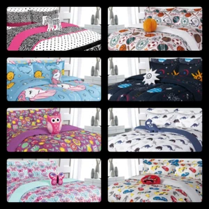6/8PC TWIN/FULL KIDS COMFORTER COMPLETE BEDDING SET MANY DESIGNS BED IN A BAG - Picture 1 of 151