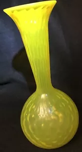 13,5”x6” mundgeblasene Cadmium Glas Vase - Bild 1 von 5