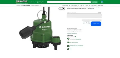  Bomba de alcantarillado MYERS de hierro fundido de 0,4 HP nueva MYERS ME40T20-R Foto 1 de 3