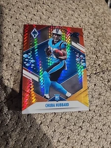 2021 Panini Phoenix NFL Fire Burst 134 Chuba Hubbard RC Carolina Panthers - Foto 1 di 2