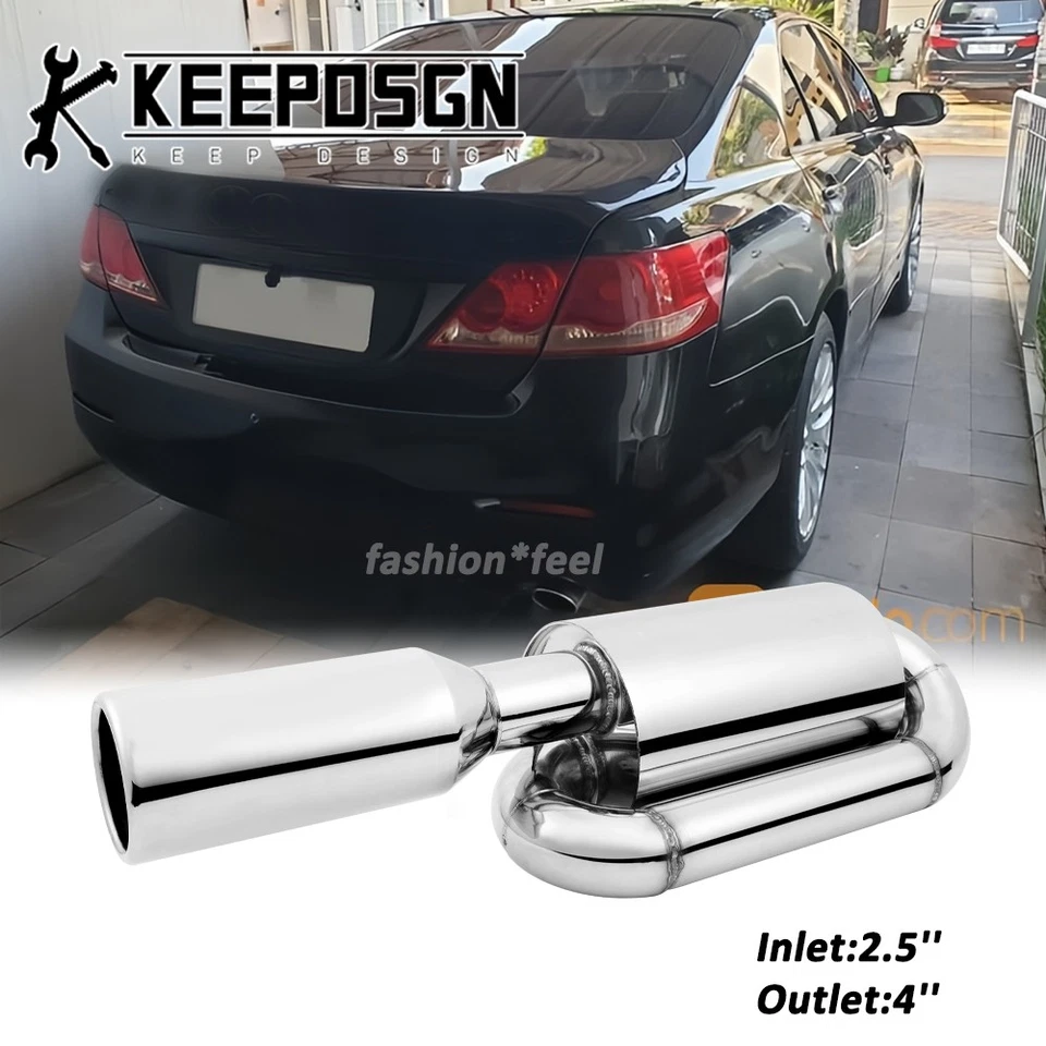 Punta de tubo de escape de doble bucle de entrada de 2,5"" para Toyota Camry Foto 1 de 4