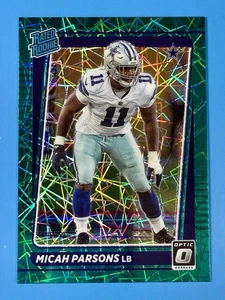 Donruss Optic #245 2021 Micah Parsons Green Velocity clasificación Prizm novato radiocontrol - Imagen 1 de 2