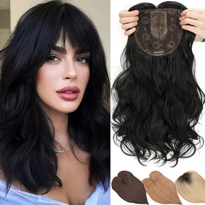 Hair Topper 14-18" Hair Toppers Women with Thinning Layered Ombre Straight Wavy - Image 1 of 4