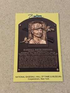 Randy Johnson signed HOF plaque postcard * Beckett * - Picture 1 of 2