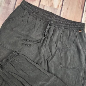 Pink Victoria's Secret Joggers Womens L Black Drawstring Lightweight Lyocell - Picture 1 of 8