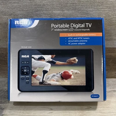 RCA 7" Widescreen LCD Portable Digital TV RTV86073 Built-in Rechargeable Battery - Image 1 of 4