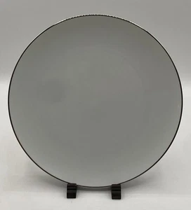 Noritake Fremont #6127 White Dinner Plate with Platinum Trim 10.5" - Picture 1 of 8