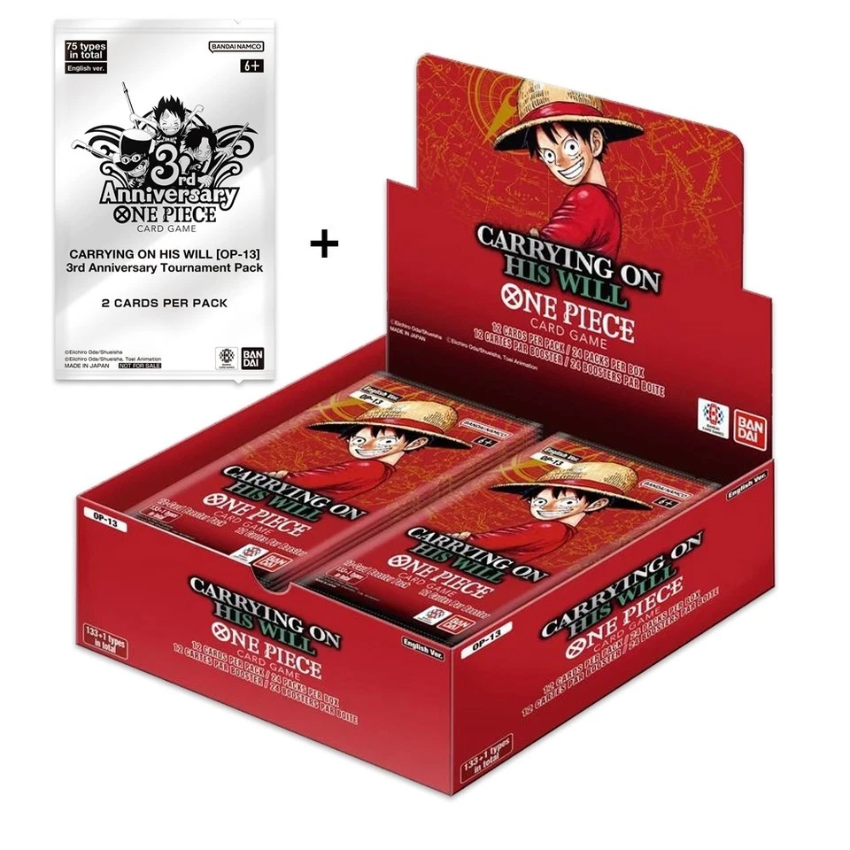 One Piece OP13 Box Carrying on His Will Display 24 Buste ENG + Anniversary Pack - Immagine 1 di 1