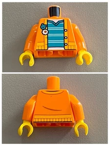 LEGO Orange Torso Dark Turquoise Shirt 973pb4599c01 cty1503 cty1390 Set 60352-15 - Picture 1 of 1