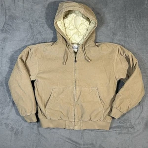 Alpine Design Women’s Tan Corduroy Hooded Jacket Quilted Lined Organic Cotton S - Picture 1 of 8